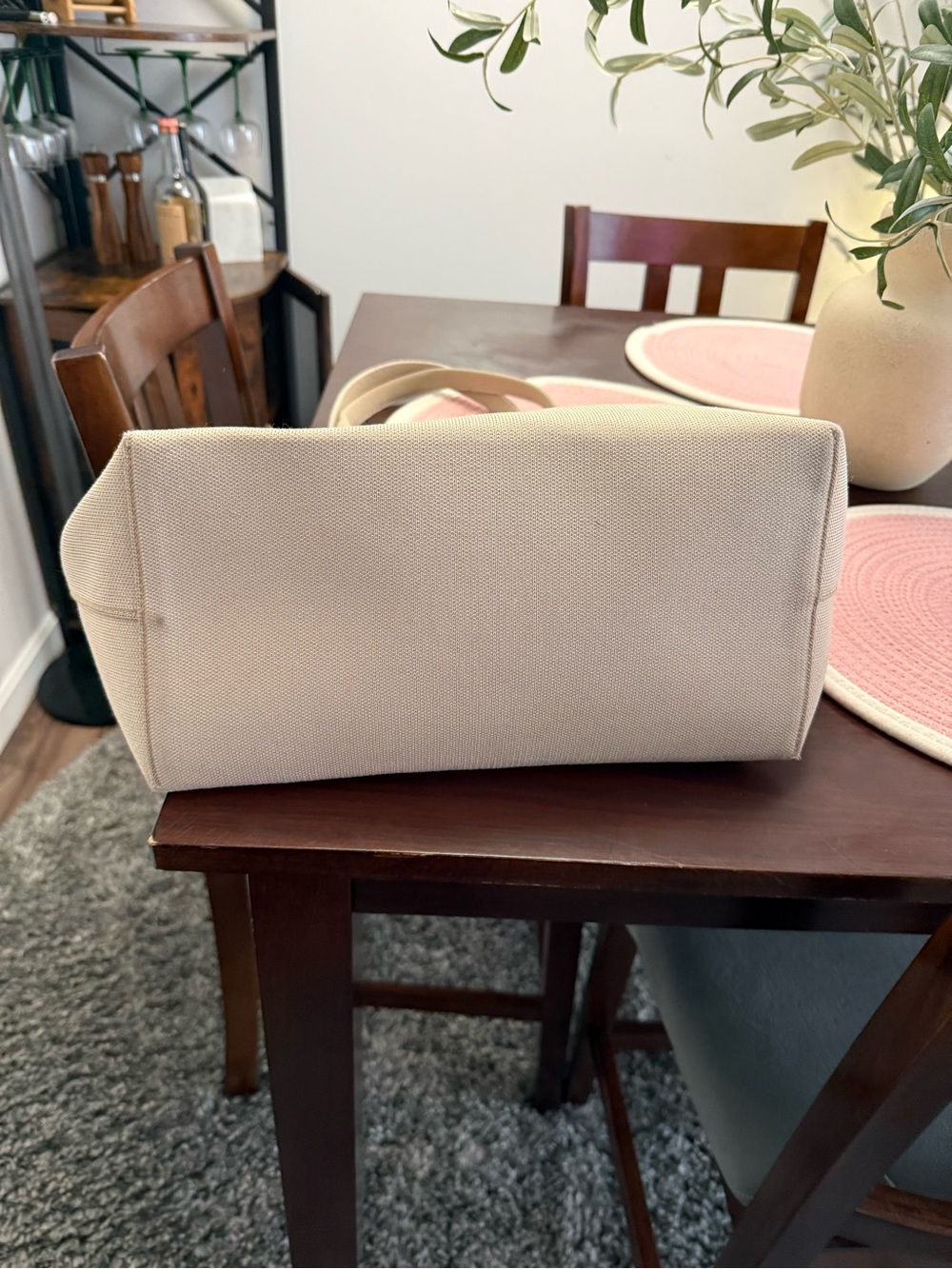 ✨ “Rothy's” The Casual Tote Taupe Canvas Tote Bag - Picture 7 of 7